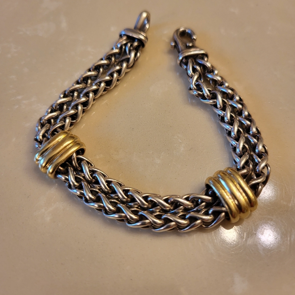 David Yurman Silver and Gold Bracelet